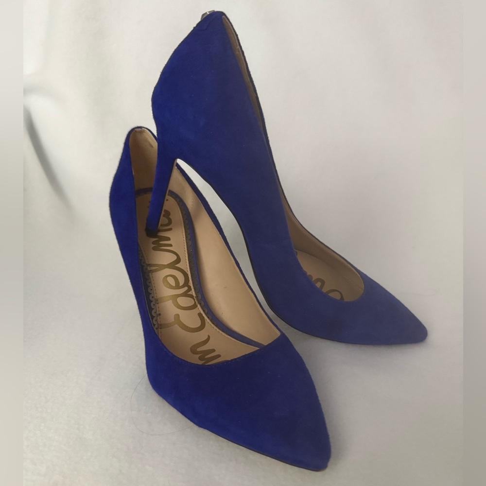 Sam Edelman Women's Hazel Pumps Shoes Suede Cobalt Blue Size 6 M